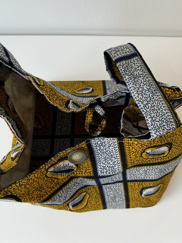 Handmade African Wax Print Tote Bag - Vibrant & Bold Statement Piece - Unique, Handcrafted and Stylish - Bold & Beautiful African Print Tote - Everyday Chic Tote Bag - Image 5