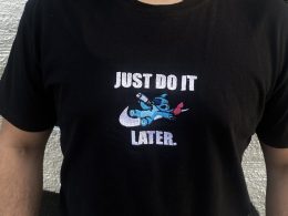 Stitch Nike, Just do it Later