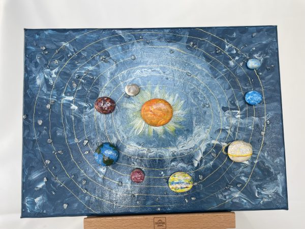 Pebble Art On Canvas "The Galaxy" - Image 8