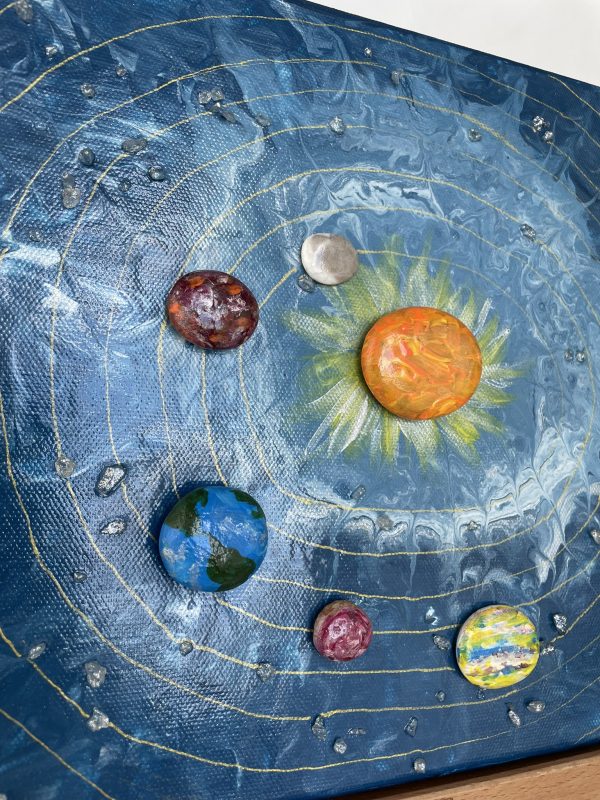 Pebble Art On Canvas "The Galaxy" - Image 9