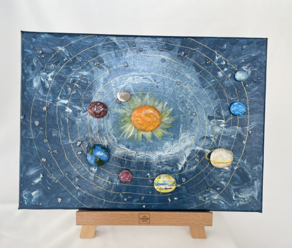 Pebble Art On Canvas "The Galaxy" - Image 7