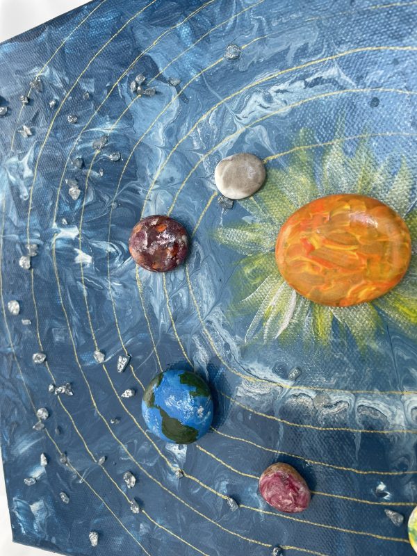 Pebble Art On Canvas "The Galaxy" - Image 6