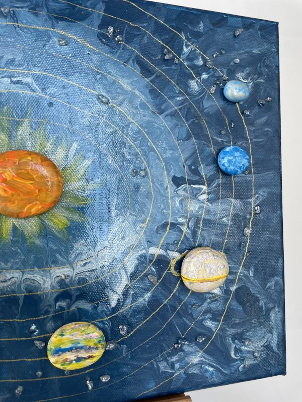 Pebble Art On Canvas "The Galaxy" - Image 5