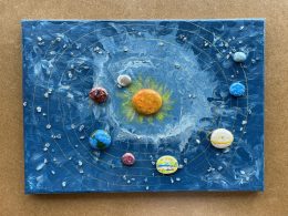 Pebble Art On Canvas "The Galaxy"