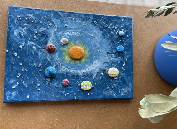 Pebble Art On Canvas "The Galaxy" - Image 2