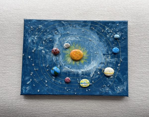 Pebble Art On Canvas "The Galaxy" - Image 3