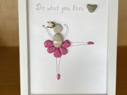 Framed Pebble Art ''Do What You Love"