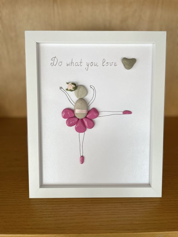 Framed Pebble Art ''Do What You Love"