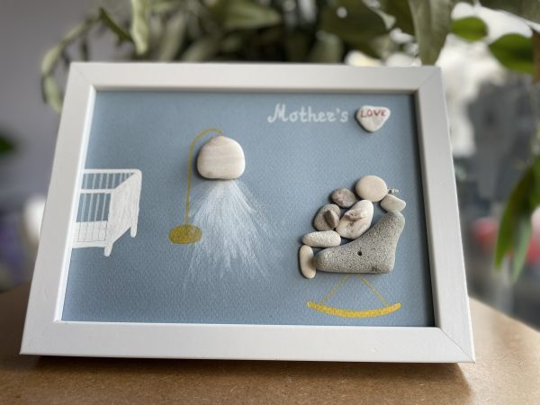 Framed Pebble Picture "Mother..." - Image 8
