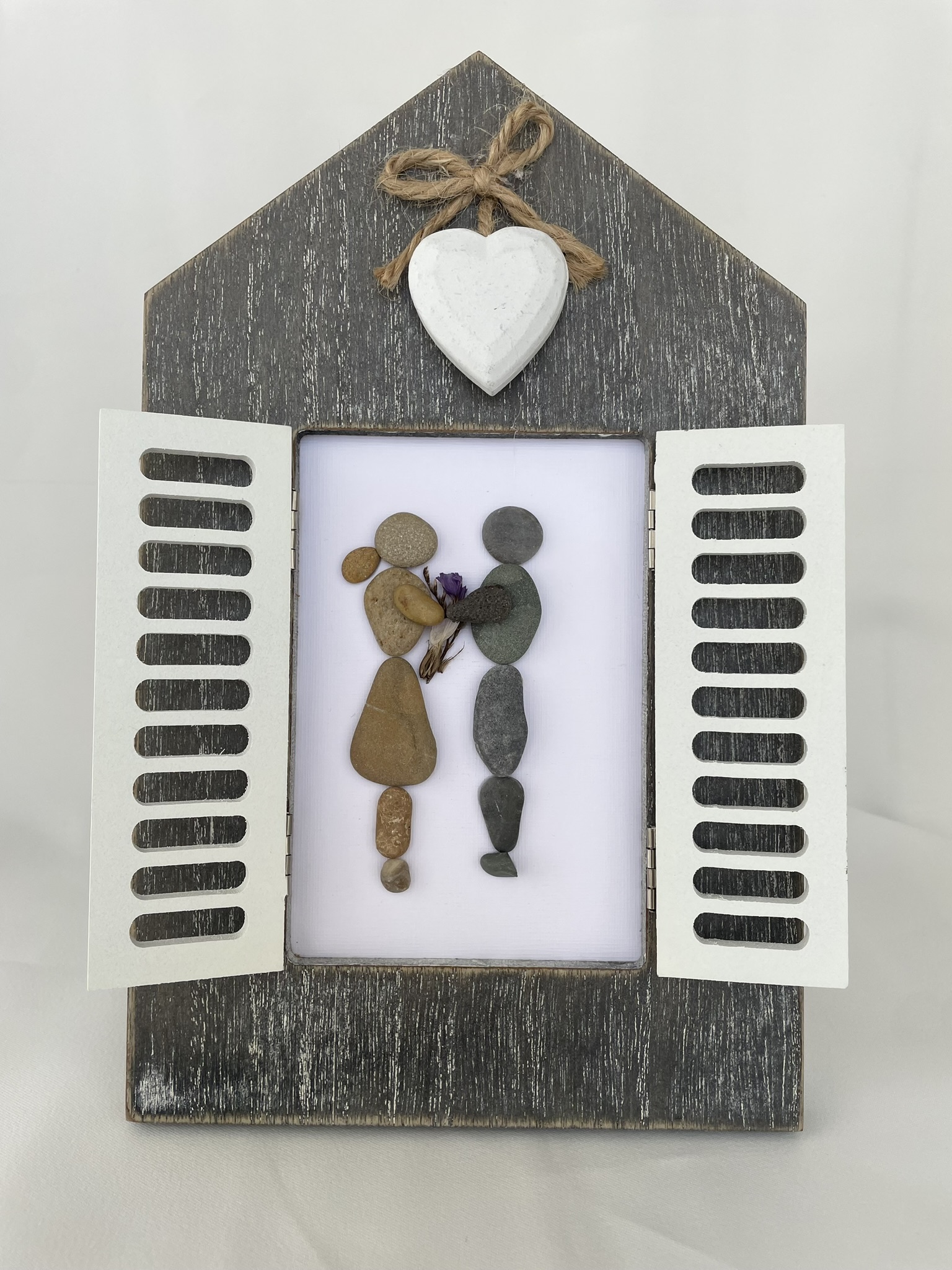 Framed Pebble Picture "You And Me" - Image 7
