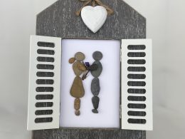 Framed Pebble Picture "You And Me"