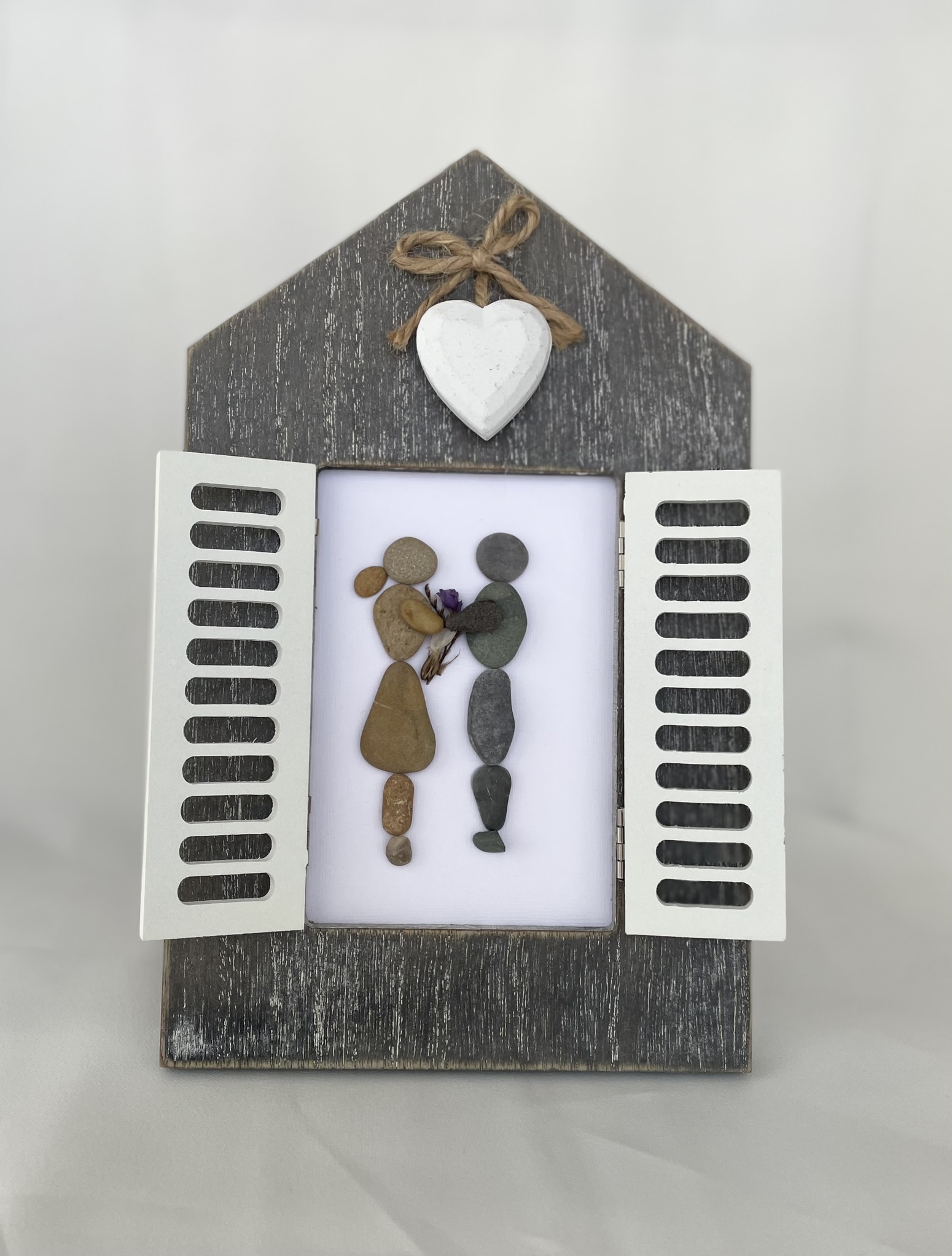 Framed Pebble Picture "You And Me"