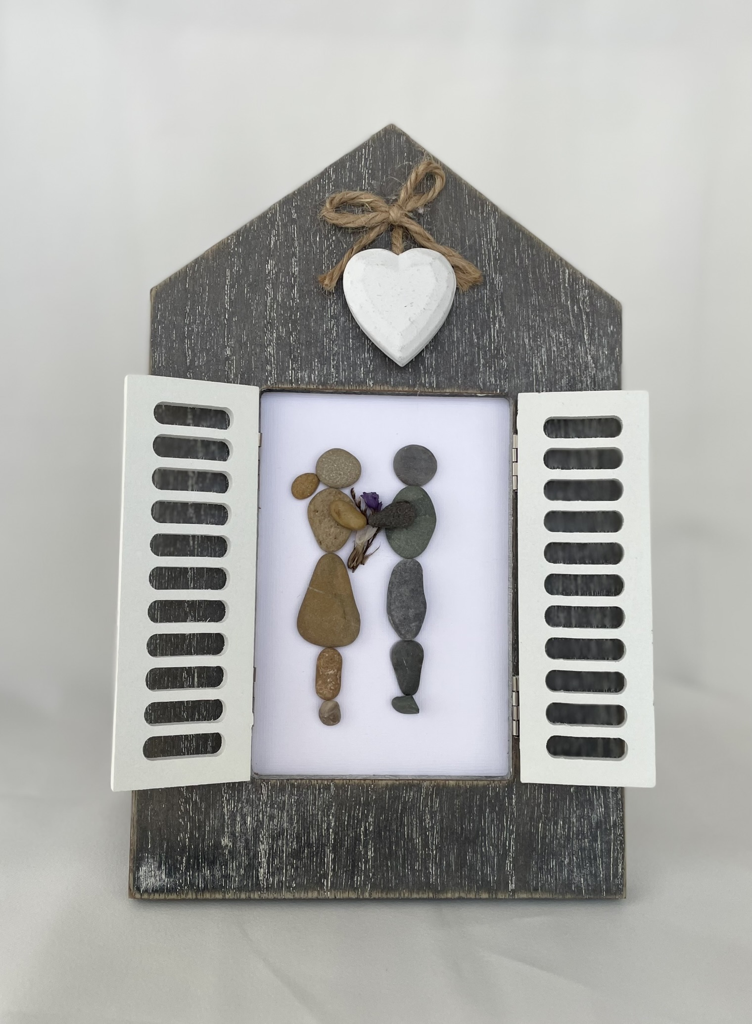 Framed Pebble Picture "You And Me" - Image 5