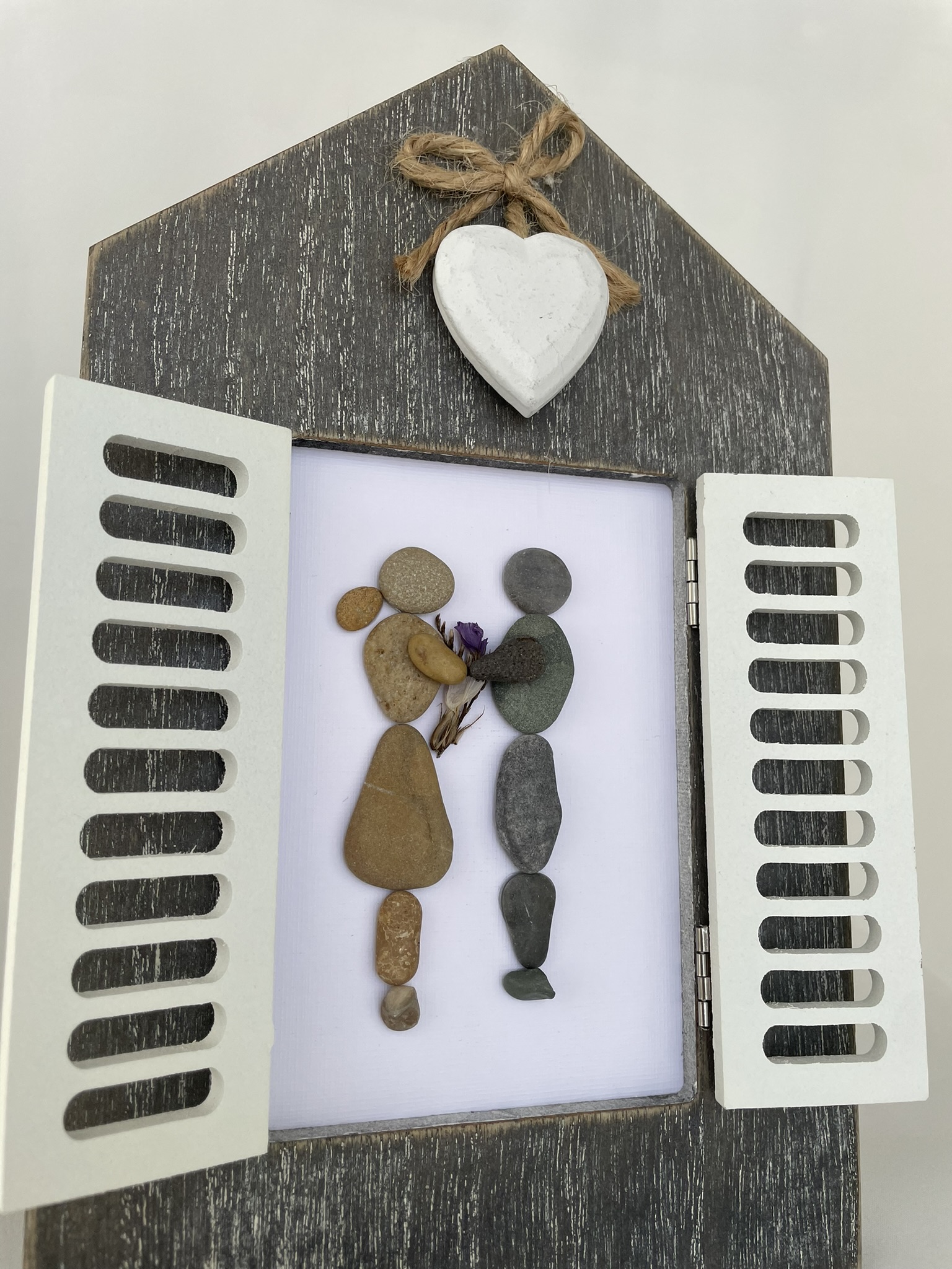 Framed Pebble Picture "You And Me" - Image 3