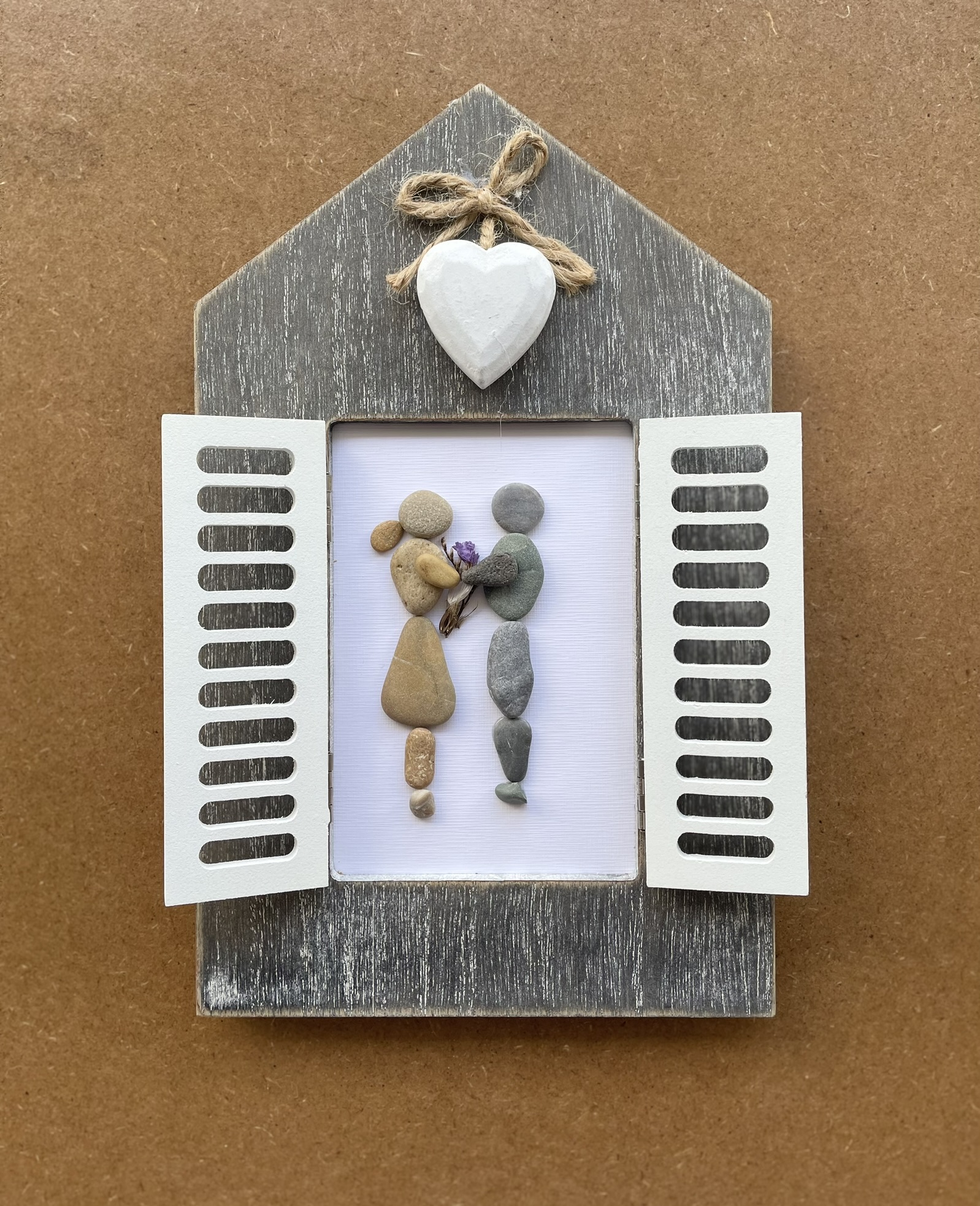 Framed Pebble Picture "You And Me" - Image 6