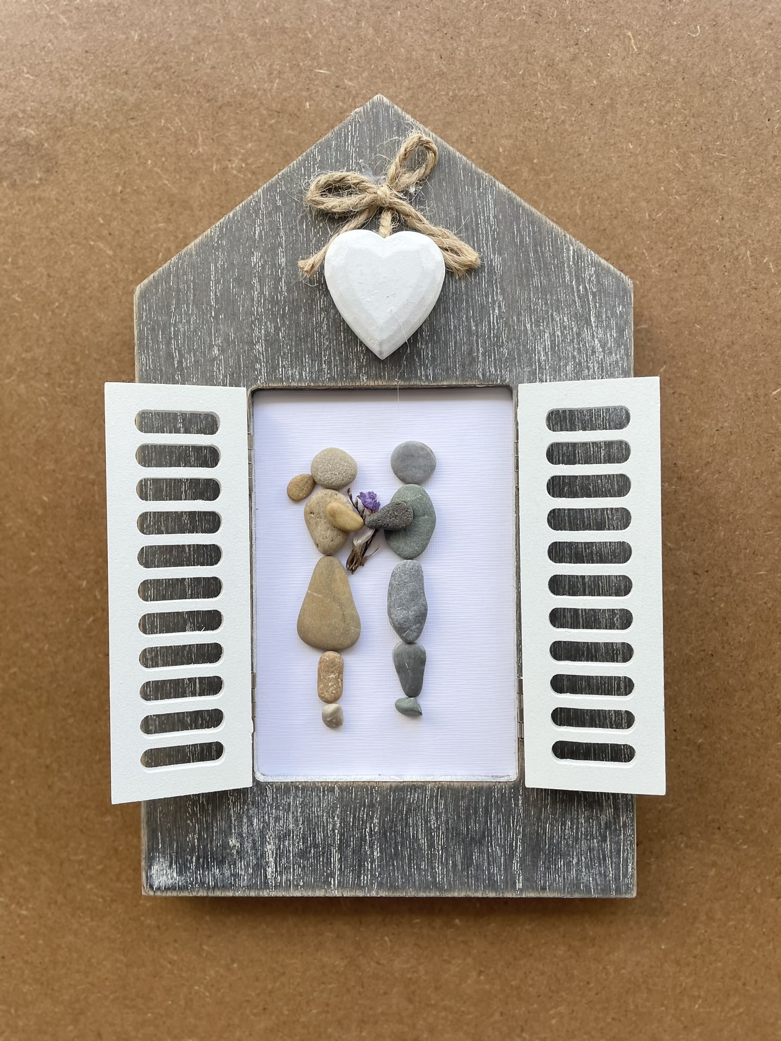 Framed Pebble Picture "You And Me" - Image 4