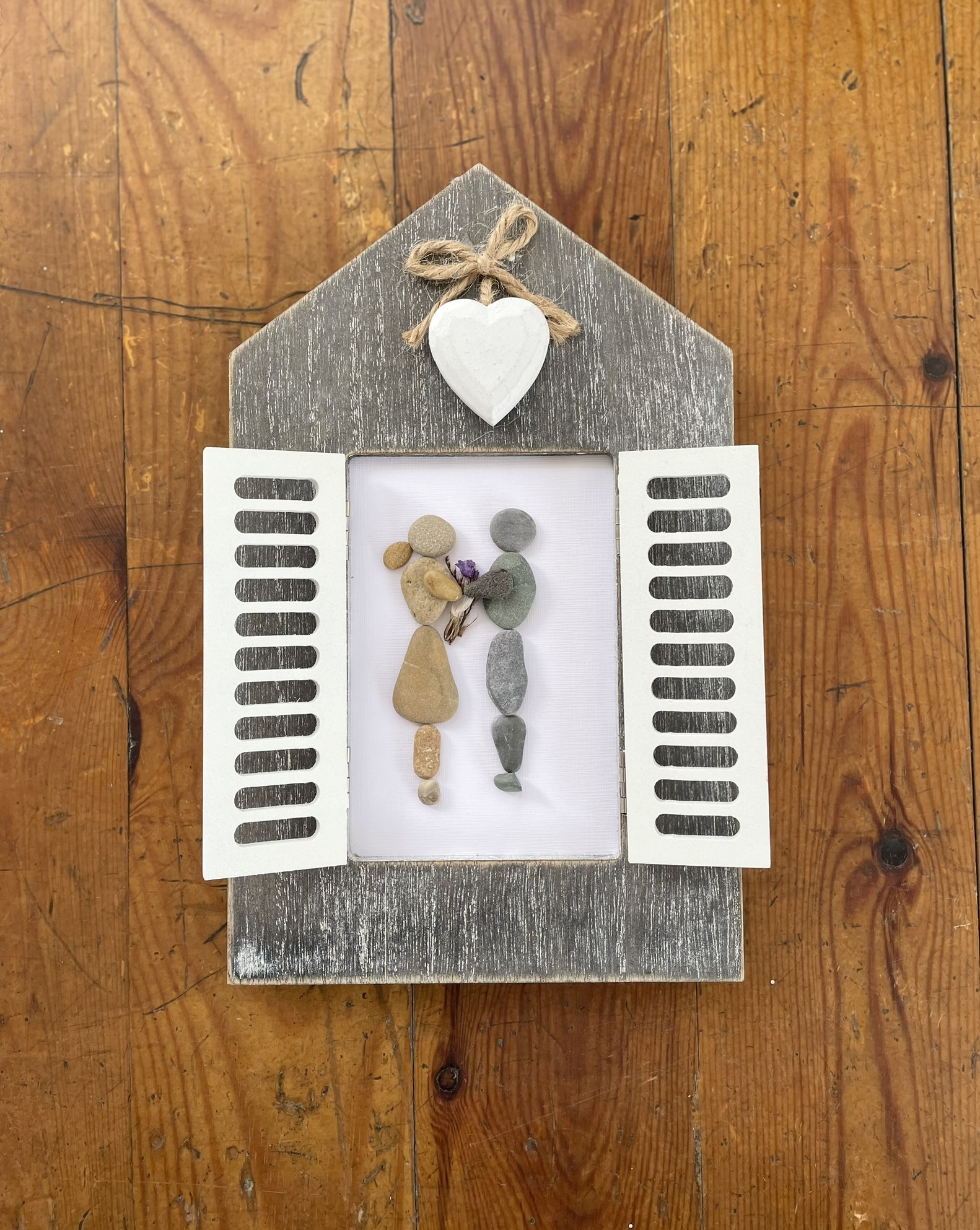 Framed Pebble Picture "You And Me" - Image 2