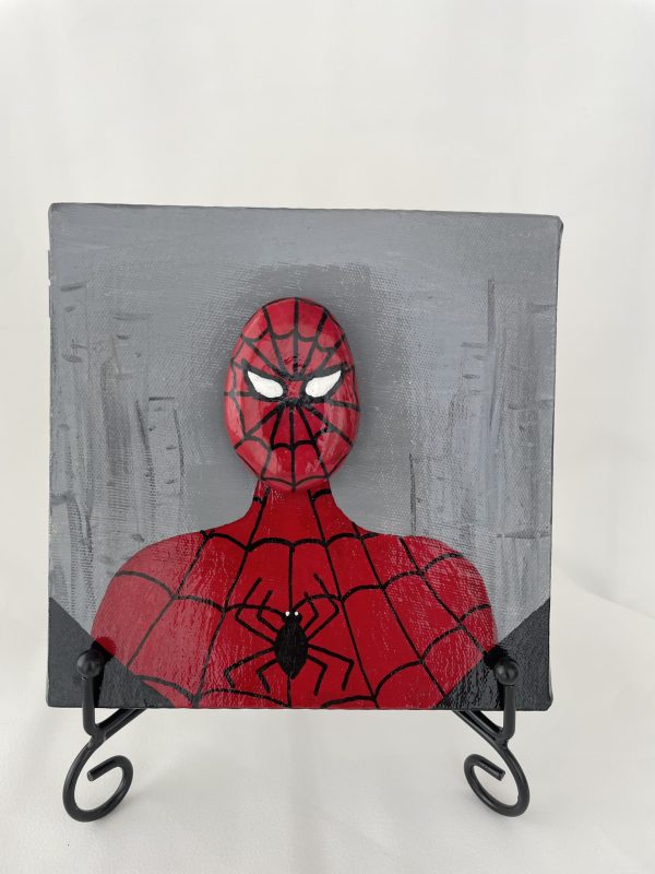 Pebble Art On Canvas "Spider-Man"