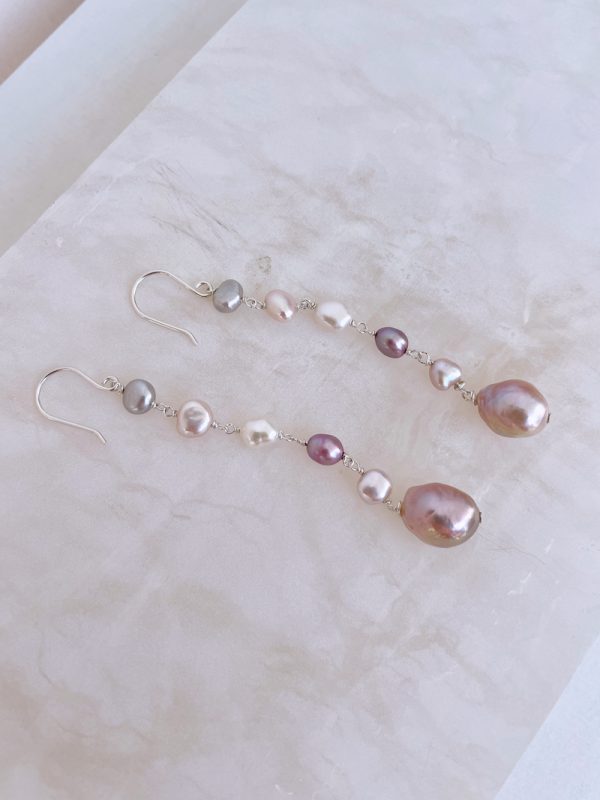 Multi Colored Pearl Earings - Image 3