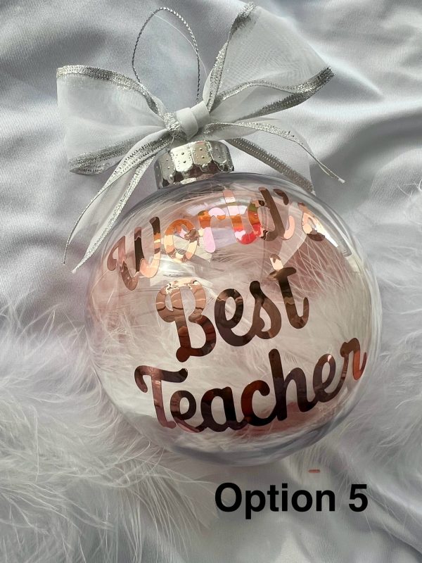 Teacher Christmas bauble. Personalized made to order. - Image 5