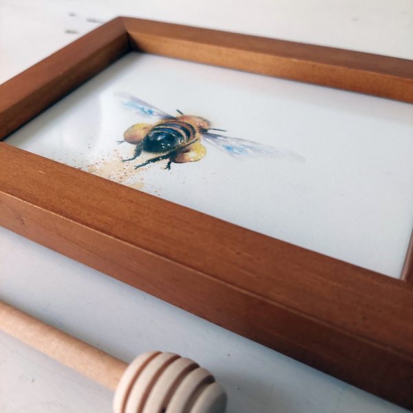 Honeybee Harmony: A Unique Watercolour Delight - Image 2