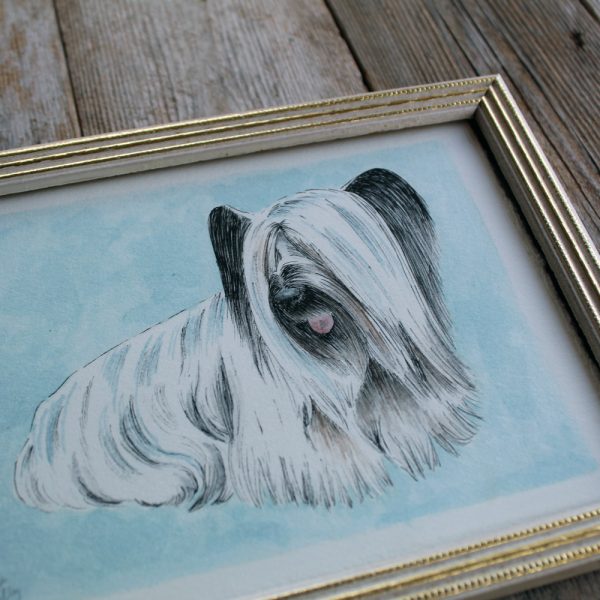 Cute Framed Original Dog Illustration - Image 2