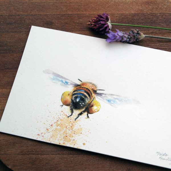 Honeybee Harmony: A Unique Watercolour Delight - Image 6