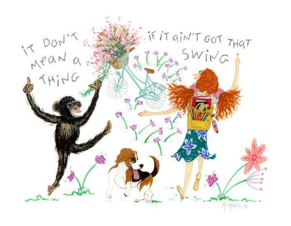 A4 LIMITED EDITION PRINT 'That Swing' unframed wall signed art - Image 3