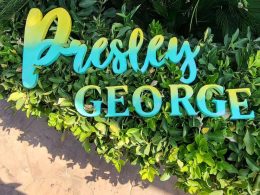 Luxury Large Personalised First, Middle or Surname Sign