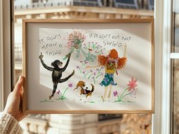 A4 LIMITED EDITION PRINT 'That Swing' unframed wall signed art