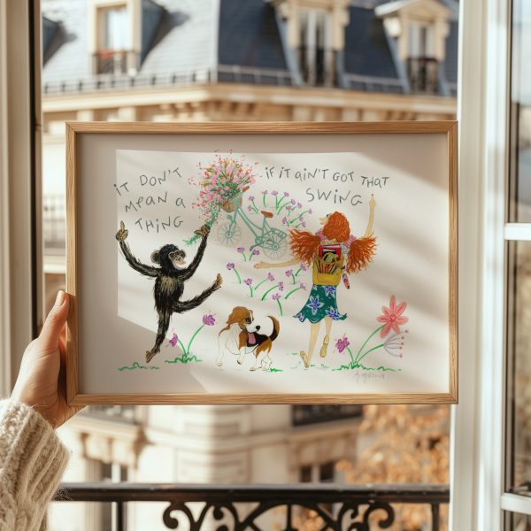 A4 LIMITED EDITION PRINT 'That Swing' unframed wall signed art