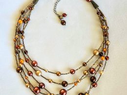 Glass Pearls Necklace “Orbit” 2