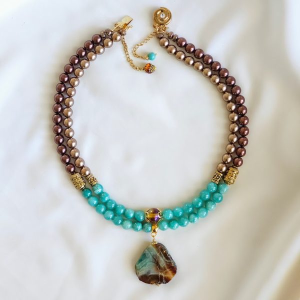 Gemstone Necklace "Lunar Charm"