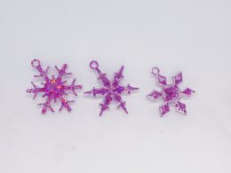Christmas Ornaments Set 3 pcs - Pink Color (small)