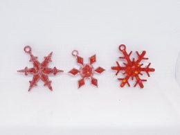 Christmas Ornaments Set 3 pcs - Red Color (small)