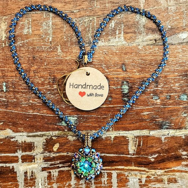 Beaded Necklace "Blue Ocean" - Image 2