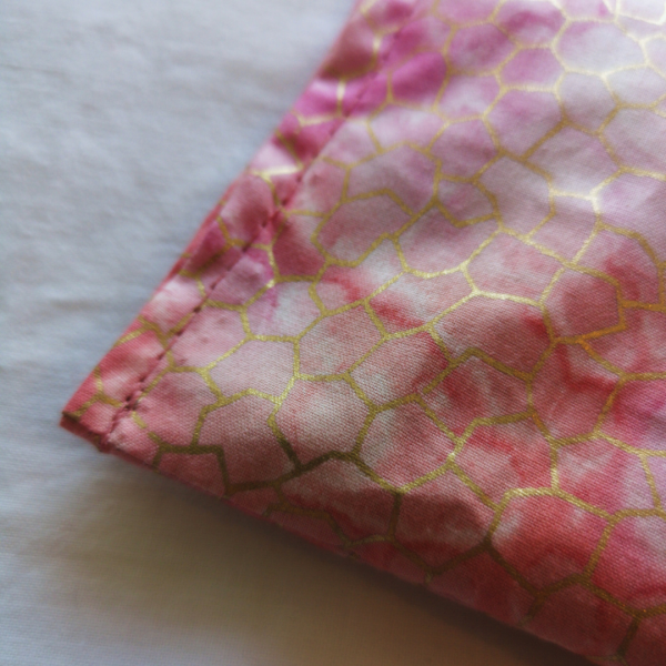 Lavender eye pillow Batik Salmon gold detail