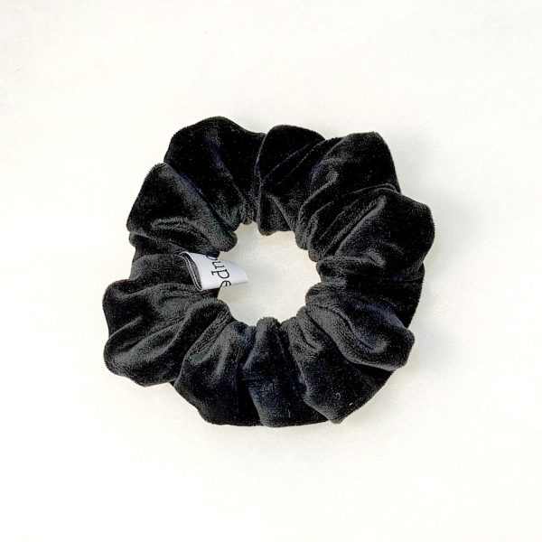 black velvet scrunchie