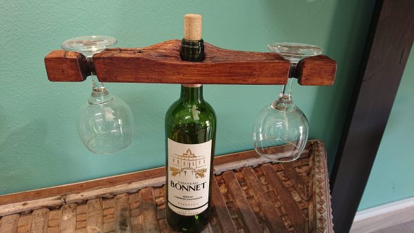 Wine bottle and twin glass displays - Image 7