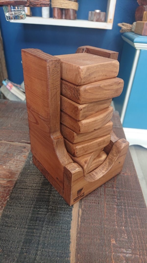 Set of 8 Handmade high-quality coasters with holder - Image 2