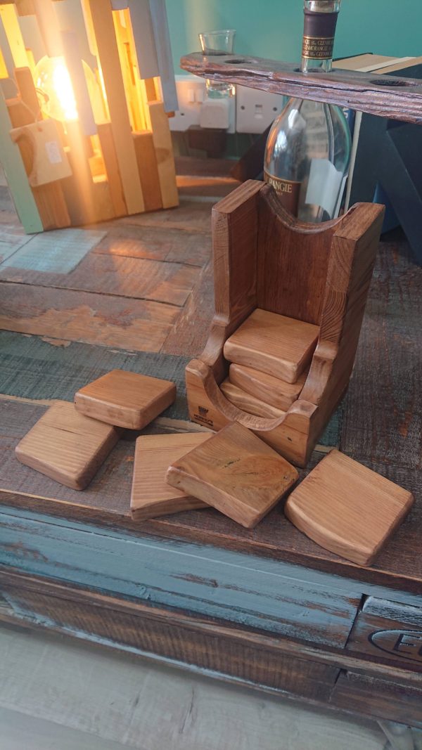 Set of 8 Handmade high-quality coasters with holder - Image 4