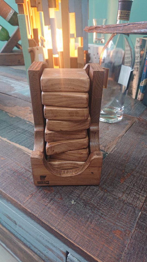 Set of 8 Handmade high-quality coasters with holder - Image 8