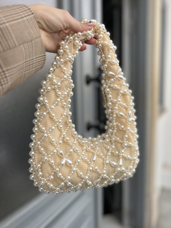 Kate Pearl-Embroidered Fabric Clutch - Image 5