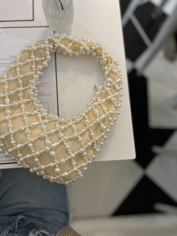 Kate Pearl-Embroidered Fabric Clutch - Image 3