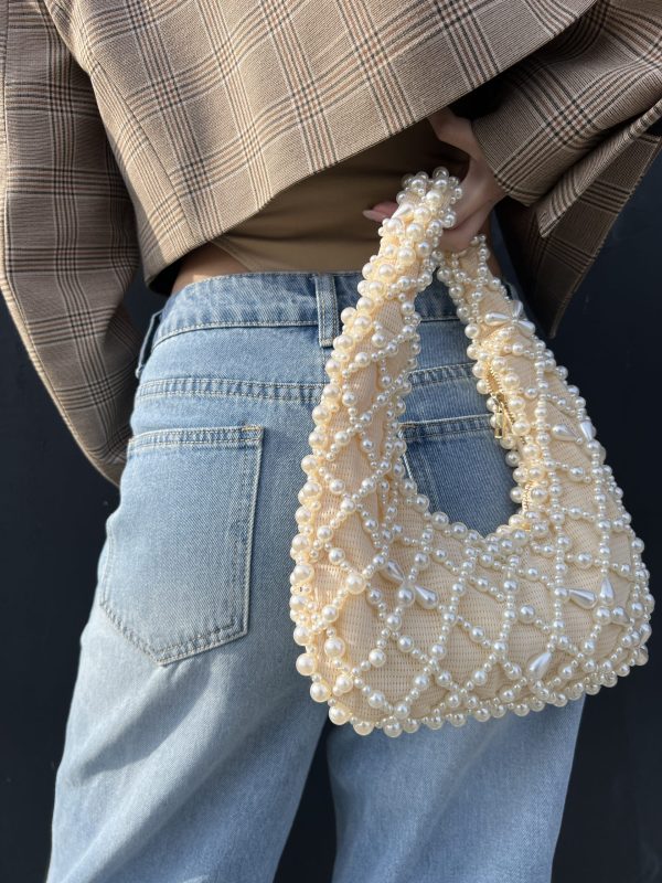 Kate Pearl-Embroidered Fabric Clutch - Image 2