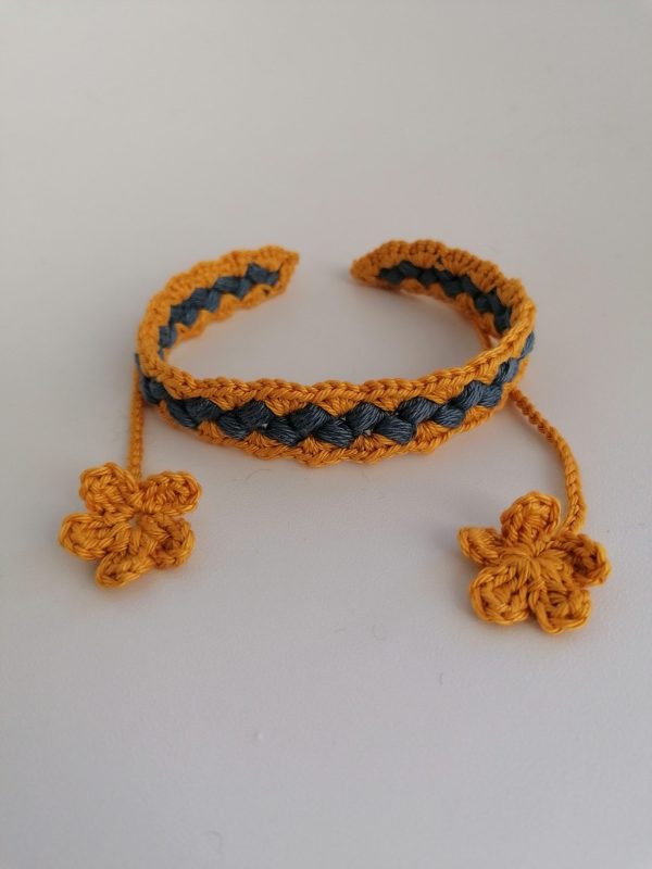 Handmade crocheted set of clothes for doll Mari - Colourful Stripes - Image 3