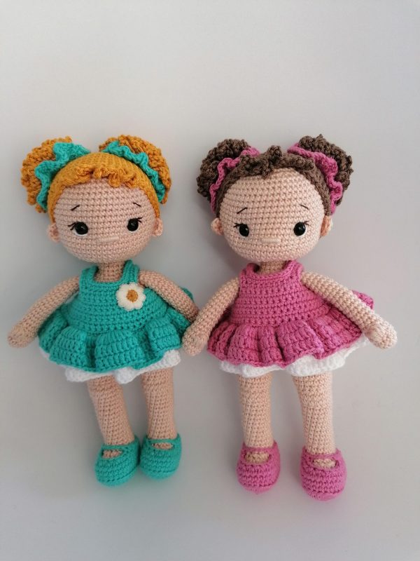 Crocheted handmade doll Little ballerina