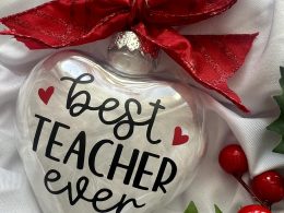 Christmas bauble teacher gift.
