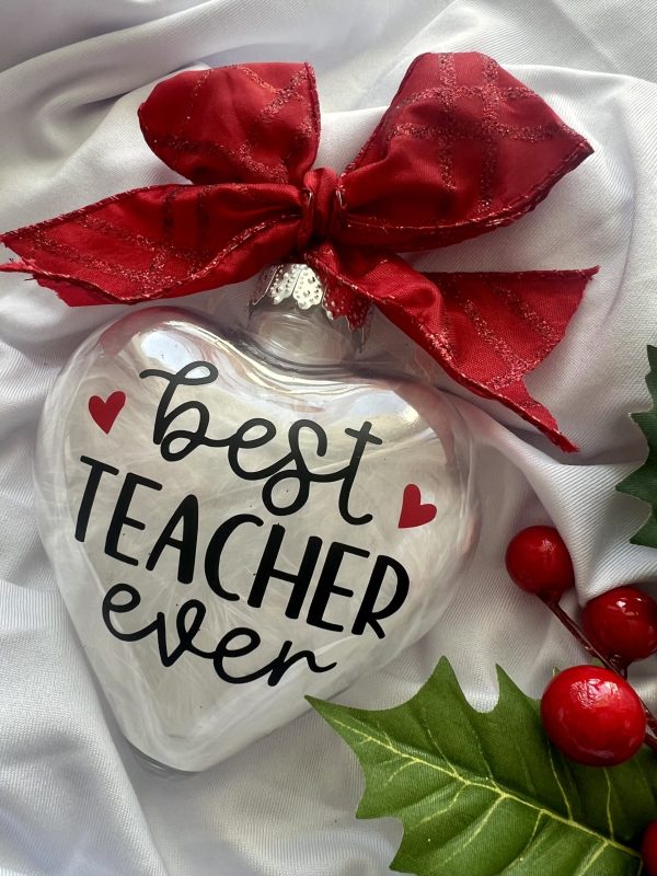 Christmas bauble teacher gift.