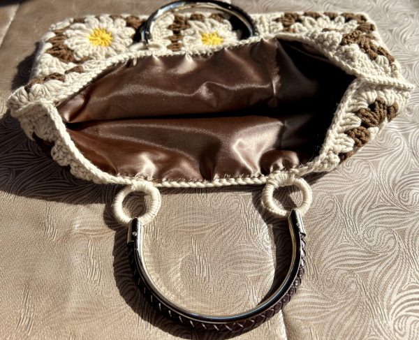 Granny square bag brown - Image 4